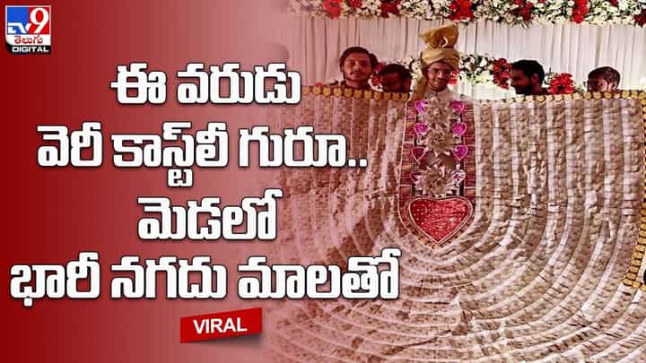 Wedding Video: ఈ వరుడు వెరీ కాస్ట్లీ గురూ.. మెడలో భారీ నగదు మాలతో !! ఎక్కడో తెలుసా ?? Wedding Video: ఈ వరుడు వెరీ కాస్ట్లీ గురూ.. మెడలో భారీ నగదు మాలతో !! ఎక్కడో తెలుసా ??