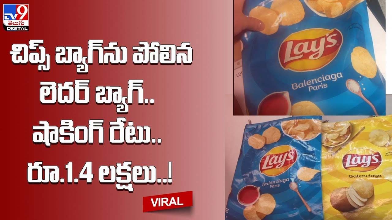 చిప్స్ బ్యాగ్ను పోలిన లెదర్ బ్యాగ్.. షాకింగ్ రేటు.. రూ.1.4 లక్షలు !! చిప్స్ బ్యాగ్ను పోలిన లెదర్ బ్యాగ్.. షాకింగ్ రేటు.. రూ.1.4 లక్షలు !!