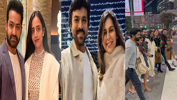 Ramcharan-NTR: గులాబీ పూలతో చేతిలో చెయ్యి వేసుకుని.. జపాన్ రోడ్లపై చెర్రీ, తారక్ ఫ్యామిలీల దోస్తీ.. ఫ్యాన్స్ ఫిదా