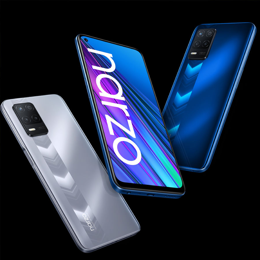 Realme narzo 30 5g: 4 జీబీ ర్యామ్‌ + 64 జీబీ స్టోరేజ్‌ ధర రూ. 14,999, 6 జీబీ ర్యామ్‌ + 128 స్టోరేజ్‌ ఫోన్‌ ధర రూ. 16,999గా ఉంది. ఈ స్మార్ట్‌ఫోన్‌లో 6.5 ఇంచెస్‌ ఫుల్‌ హెచ్‌డీ+ డిస్‌ప్లేను అందించారు. 5000 ఎంఏహెచ్‌ బ్యాటరీ ఈ ఫోన్‌ సొంతం. కెమెరా విషయానికొస్తే 48 ఎంపీ రెయిర్‌ కెమెరా, 16 ఎంపీ ఫ్రంట్‌ కెమెరా ఇచ్చారు. 