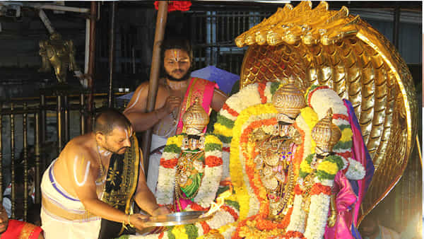 Sri Malayappa:పెద్ద శేషవాహనంపై శ్రీమలయప్ప కటాక్షం.. తిరుమాడ వీధుల్లో దర్శనం