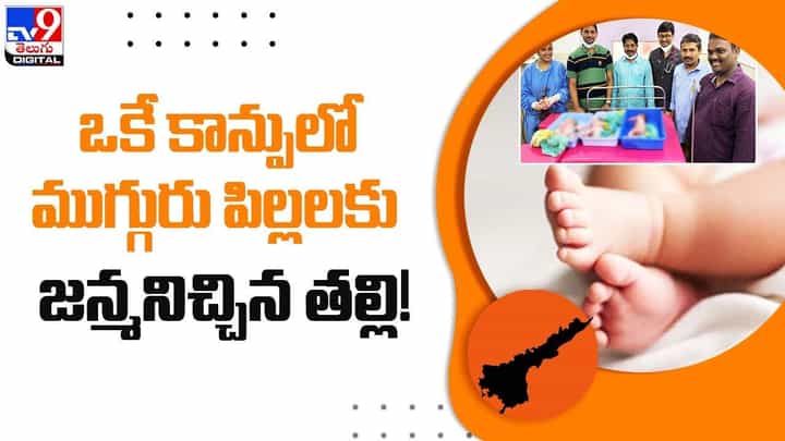 నందిగామలో అరుదైన సంఘటన.. ఒకే కాన్పులో ముగ్గురు పిల్లలకు జన్మనిచ్చిన తల్లి నందిగామలో అరుదైన సంఘటన.. ఒకే కాన్పులో ముగ్గురు పిల్లలకు జన్మనిచ్చిన తల్లి