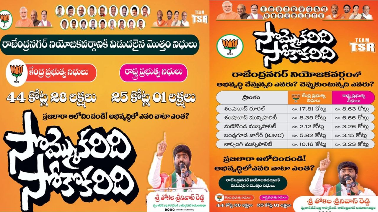 TRS vs BJP: రోటీన్‌కి భిన్నంగా బీజేపీ హోర్డింగ్స్‌.. సొమ్మొకరిది-సోకొకరిది అంటూ టీఆర్‌ఎస్ టార్గెట్‌గా పోస్టర్లు, ఫ్లెక్సీలు