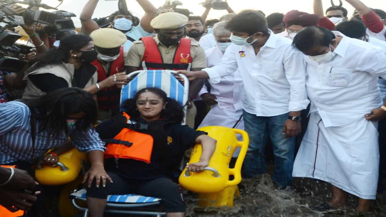 Chennai: చెన్నై మెరీనా బీచ్‌ సందర్శించేందుకు దివ్యాంగుల కోసం ప్రత్యేక ఏర్పాట్లు..