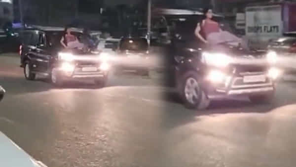 Car Stunt: కదులుతున్న కారు పై హీరోయిన్ రేంజ్లో ఫోజులిచ్చింది.. కానీ అదే కొంపముంచింది..