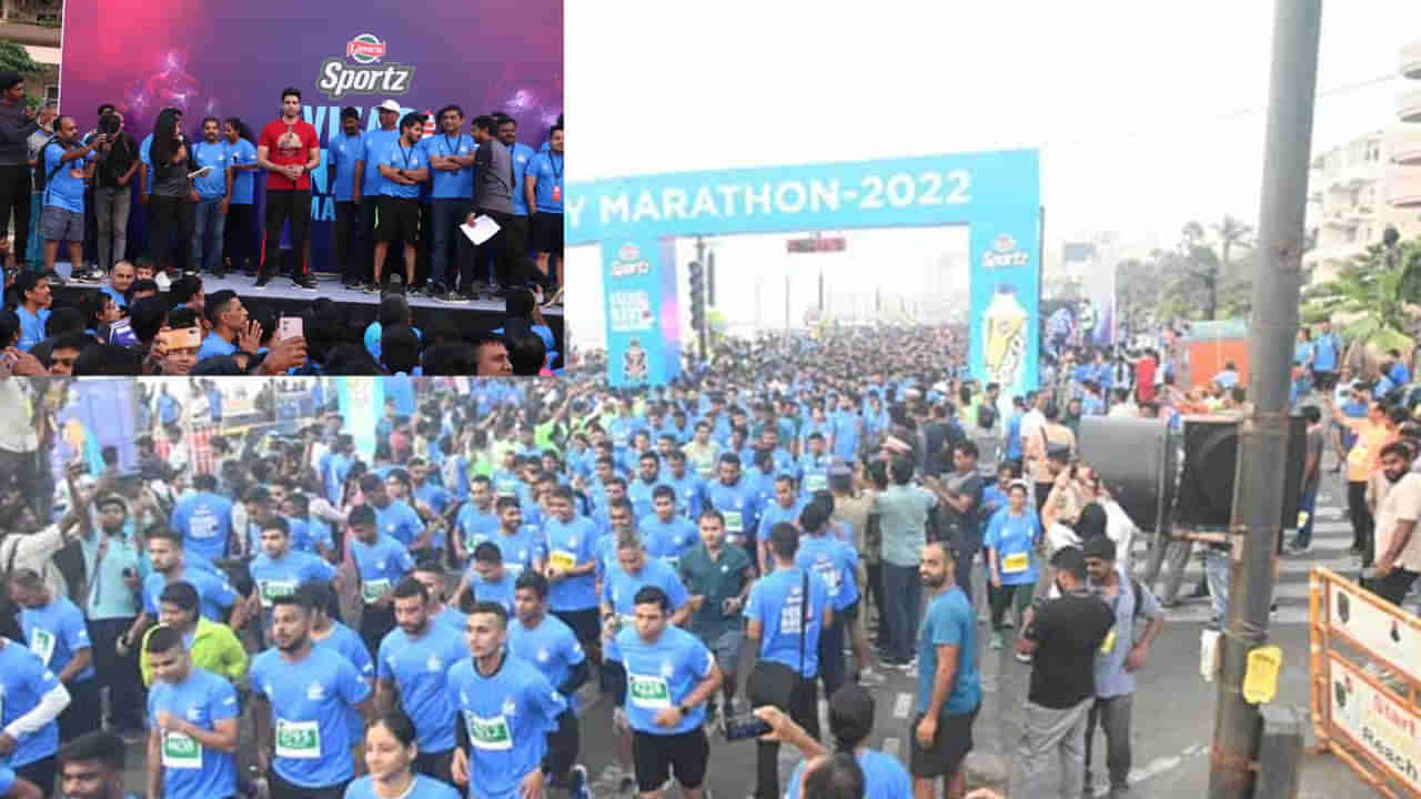 Navy Marathon: సాగర తీరంలో నేవీ మారథాన్.. ఉల్లాసంగా.. ఉత్సాహంగా పాల్గొన యువత.. సందడి చేసిన సినీ నటులు