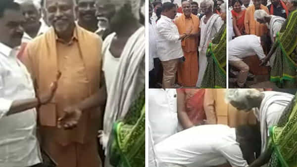 Chittoor District: రైతు చెప్పిన ఆ మాటకు ఫిదా అయిన డిప్యూటీ సీఎం.. వెంటనే కాళ్లు మొక్కేశారు