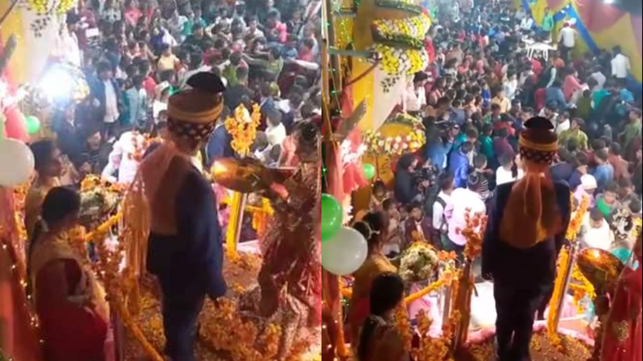 Wedding Viral Video: పెళ్లిలో క్రేజీ సీన్.. అతిథుల మధ్య కొట్టాట.. సినిమా సీన్ మాదిరి ఎంజయ్ చేసిన వధూవరులు