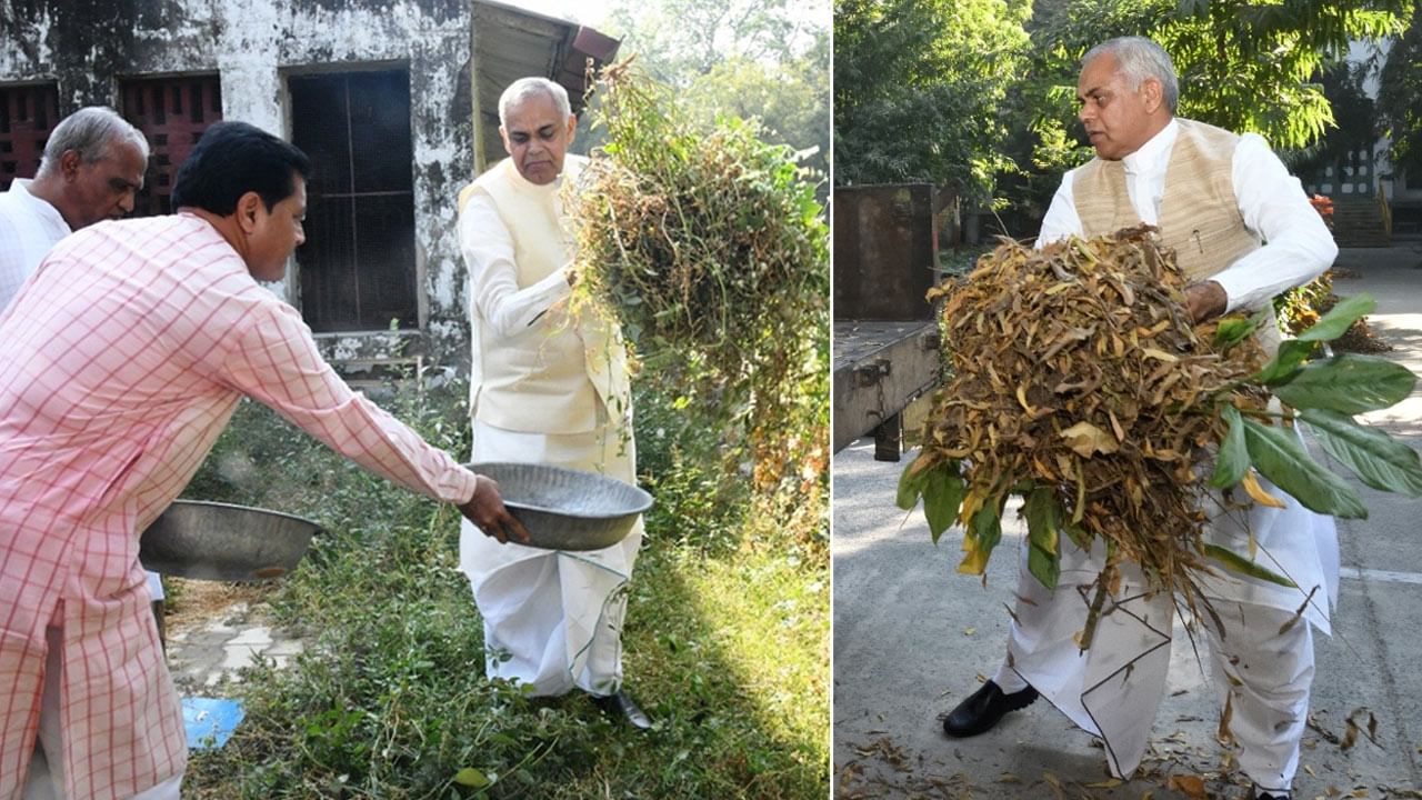 Gujarat Vidyapith: మహాత్ముడి విద్యాపీఠాన్ని చూసి చలించిపోయిన గవర్నర్.. స్వయంగా చీపురు పట్టి..