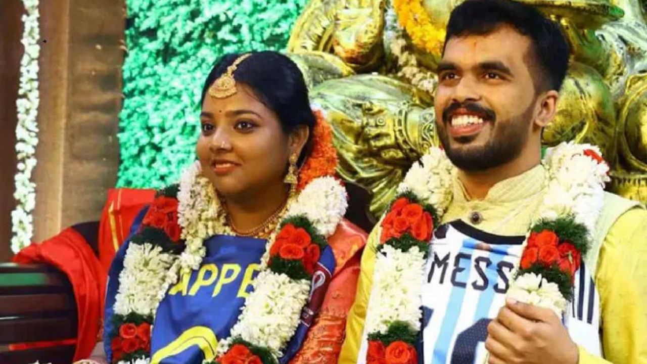 India Couple Marry In France, Argentina Football Shirts