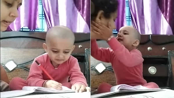 Viral Video: చిన్నారిని బెదిరించి మరీ చదువు చెబుతున్న తల్లి.. ఇది సరికాదంటూ అభ్యంతరం వ్యక్తం చేస్తోన్న నెటిజన్లు..