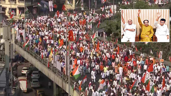 Maharashtra Protest: శివాజీని అవమానిస్తున్నా పట్టించుకోరా..? మహారాష్ట్రలో MVA కూటమి నేతల ఆందోళన.. భారీ ర్యాలీ..