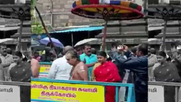 Trending Video: వర్షంలో దేవుడి ఊరేగింపు.. ముఖ్యమంత్రి భార్యకు ముత్యాల గొడుగు.. మండిపడుతున్న భక్తులు..