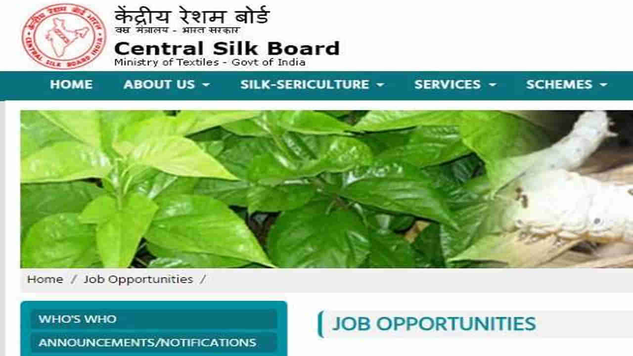 Central Silk Board Jobs: నెలకు రూ.లక్షన్నర జీతంతో సెంట్రల్‌ సిల్క్‌ బోర్డ్‌లో కొలువులు.. టెన్త్‌/ఇంటర్‌/డిగ్రీలో పాసైన వారు అర్హులు..