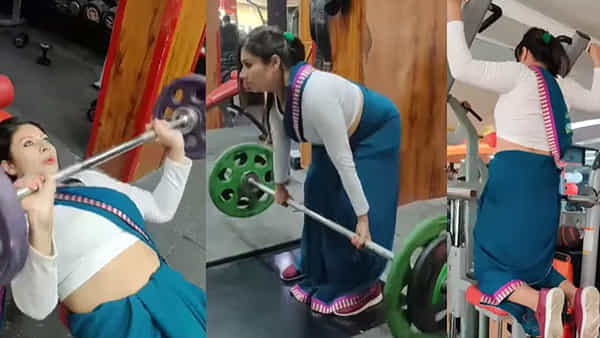 Viral Video: సాంప్రదాయ చీరకట్టులో జిమ్ వర్కవుట్స్ చేస్తున్న మహిళ.. వావ్ అంటూ నోరెళ్ల బెడుతున్న నెటిజన్లు...