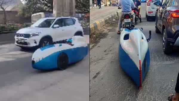 టెక్ సిటీ ఆఫ్ ఇండియాలో ఇంపోర్టెడ్ వెహికిల్.. ఇదేం వింత వాహనమంటూ నెటిజన్ల పరేషాన్..