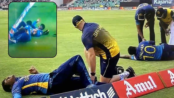 IND vs SL: క్రికెట్ మ్యాచ్లో అపశ్రుతి..బంతిని ఆపేయత్నంలో ఒకరినొకరు ఢీ కొన్న లంక ఫీల్డర్లు.. ఆస్పత్రికి తరలింపు