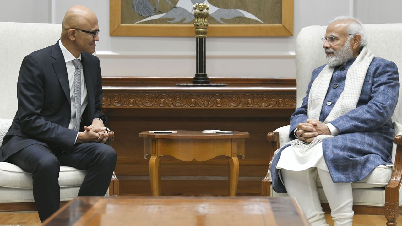 Nadella - Modi Meet: మా సహాయం భారత్‌కు ఎప్పుడూ ఉంటుంది.. ప్రధాని మోడీతో సత్య నాదెళ్ల భేటీ..