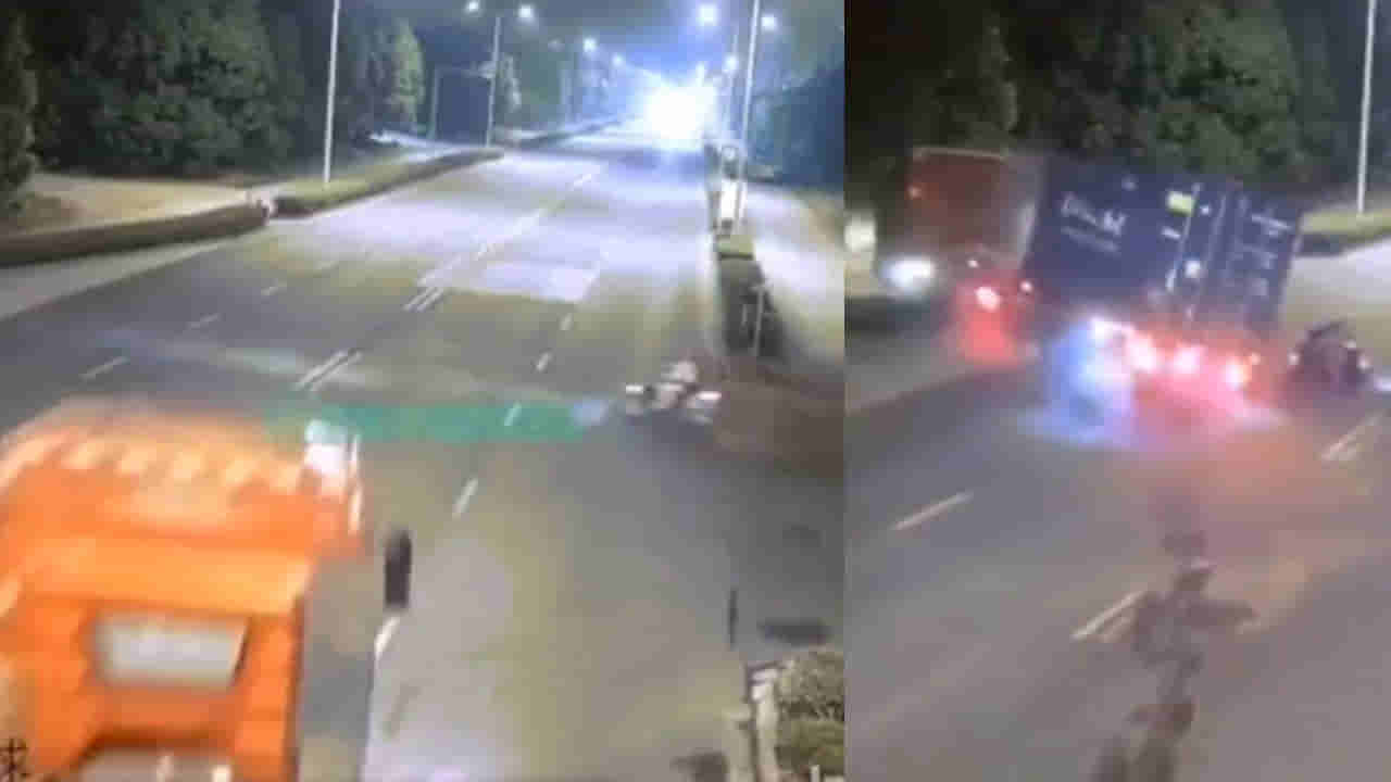 Viral Video: ఒక‌డు మనోడికి ఎదురైనా వాడికే రిస్క్, ఒక‌డికి మనోడు ఎదురెళ్లినా వాడికే రిస్క్.. బైకర్ దెబ్బకు లారీ ఫసక్..