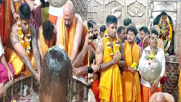 ఉజ్జయిని మహాకాళేశ్వర్ ఆలయాన్ని దర్శించుకున్న టీమిండియా క్రికెటర్లు.. పంత్ త్వరగా కోలుకోవాలని మహా శివుడికి పూజలు