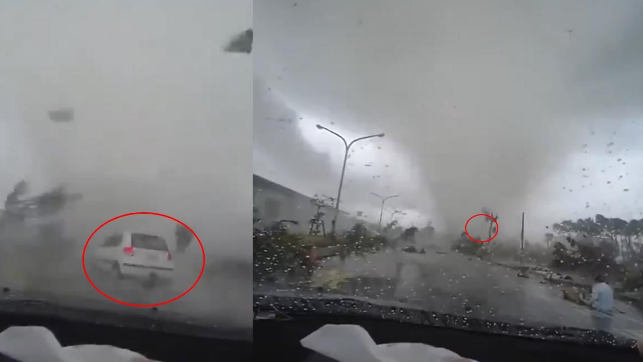 Shocking: ధైర్యముంటేనే ఈ వీడియో చూడండి.. రెప్పపాటులో కారును మింగేసిన టోర్నడో..