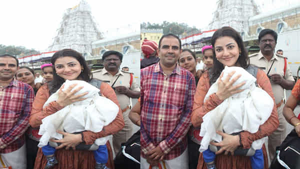 Kajal Aggarwal : కొడుకుతో తిరుమల శ్రీవారిని దర్శించుకున్న కాజల్ అగర్వాల్.. ఫోటోలు వైరల్