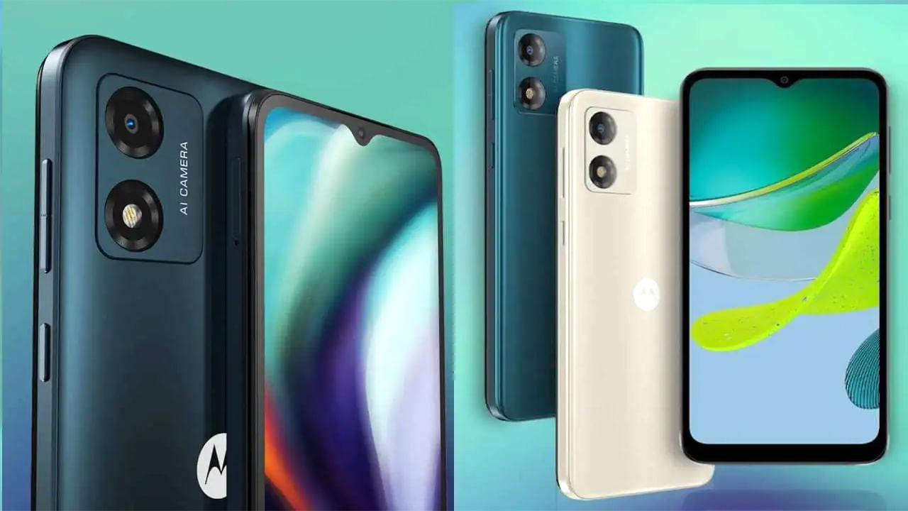  Moto E13 కెమెరా, బ్యాటరీ: Motorola బ్రాండ్‌ నుంచి వస్తున్న ఈ ఫోన్ 13MP వెనుక సెన్సార్, 5MP సెల్ఫీ కెమెరాను కలిగి ఉంది. 5000 mAh బ్యాటరీ, 10 W ఛార్జింగ్‌కు సపోర్ట్ కూడా ఈ ఫోన్ సొంతం. ఇక ఈ ఫోన్ టైప్-సి ఛార్జింగ్ పోర్ట్‌తో వస్తుంది. ఈ ఫోన్‌ను ఒక్కసారి ఛార్జింగ్ చేస్తే బ్యాటరీ 36 గంటల పాటు ఉంటుందని కంపెనీ పేర్కొంది. 