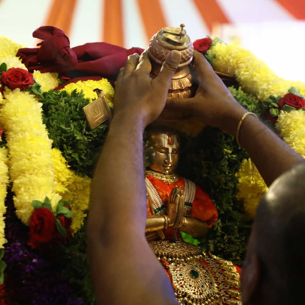 హైదరాబాద్ ముచ్చింతల్లోని సమతా స్ఫూర్తి ప్రాంగణంలో శ్రీ రామానుజాచార్య 108 దివ్య దేశాల బ్రహ్మోత్సవాలు అత్యంత వైభవంగా జరుగుతున్నాయి. ప్రముఖ ఆధ్యాత్మిక గురువు త్రిదండి చినజీయర్ స్వామి సారథ్యంలో నిత్య కైంకర్యాలు, విశిష్ట వాహన సేవలు ఘనంగా నిర్వహిస్తున్నారు.