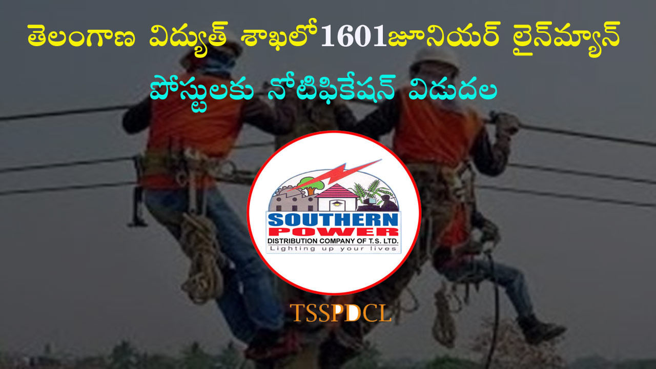 TSSPDCL JLM Jobs: తెలంగాణ విద్యుత్‌ శాఖలో 1601 జూనియర్‌ లైన్‌మ్యాన్‌ పోస్టులు.. మార్చి 8 నుంచి దరఖాస్తుల స్వీకరణ