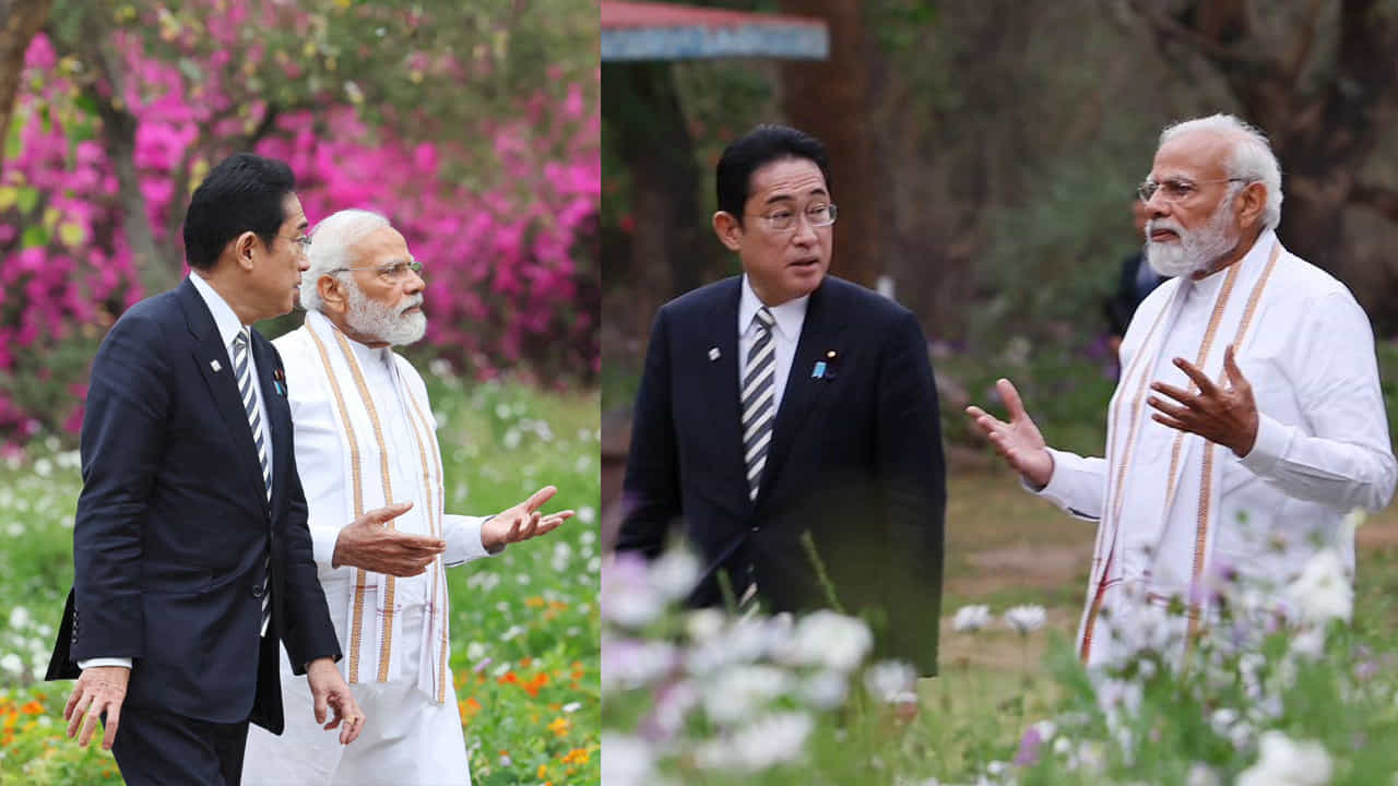 అనంతరం ఢిల్లీలోని బుద్ధజయంతి పార్క్‌లో భారత, జపాన్ ప్రధానులు ఇద్దరూ సరదాగా తిరగాడారు. ఆ సందర్భంగా ఇరువురు పిచ్చాపాటీ మాట్లాడుకుంటూనే పార్క్ పరిసరాల్లో నడిచారు. 