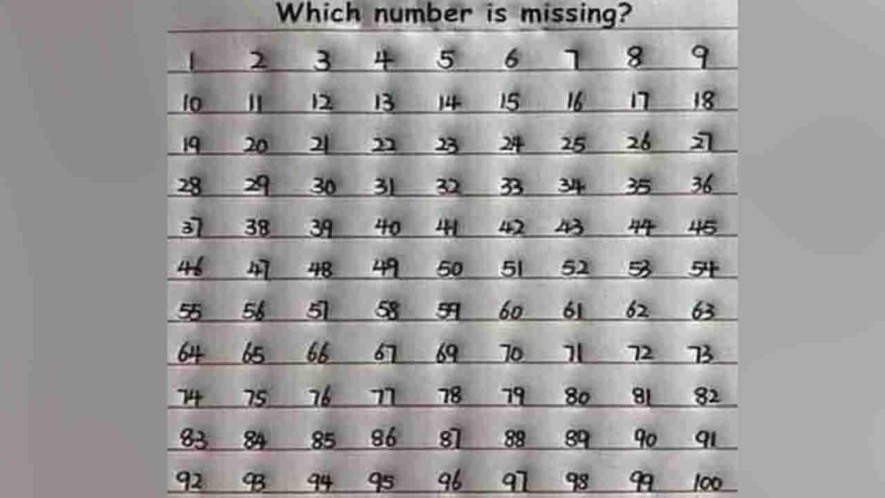 Find Number: కళ్లలో చురుకుదనం, పదునైన ఆలోచన మీ సొంతమా.. ఇందులో మిస్ అయిన నెంబర్ను కనిపెట్టండి చూద్దాం.