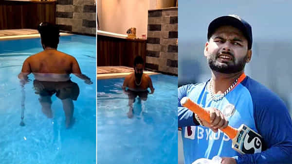 Rishabh Pant: స్విమ్మింగ్ పూల్లో రిషబ్ పంత్.. ఏం చేశాడో తెలుసా? వైరలవుతోన్న వీడియో