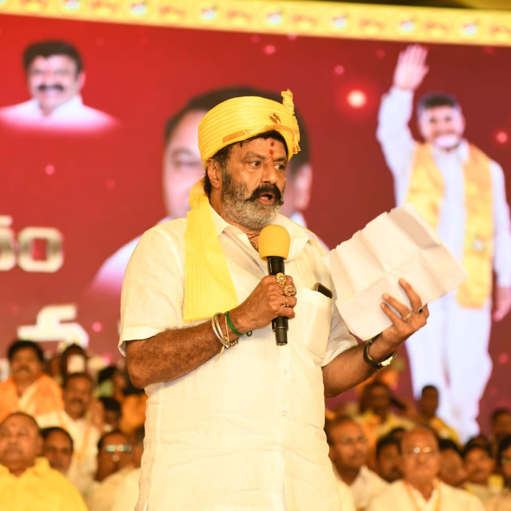 టీడీపీ 41 వసంతాలు పూర్తిచేసుకున్న సందర్భంగా హైదరాబాద్‌లోని నాంపల్లి ఎగ్జిబిషన్ గ్రౌండ్స్‌లో తలపెట్టిన సభను తెలంగాణ టీడీపీ ప్రతిష్టాత్మకంగా తీసుకుంది. భారీ ఏర్పాట్లు చేశారు. ఈ సభలో టీడీపీ అధినేత చంద్రబాబు నాయుడుతో పాటు ఇరు రాష్ట్రాల్లోని పార్టీ ముఖ్యనేతలు పాల్గోన్నారు. ఆవిర్భావ సభలో బాలయ్య సందడి.