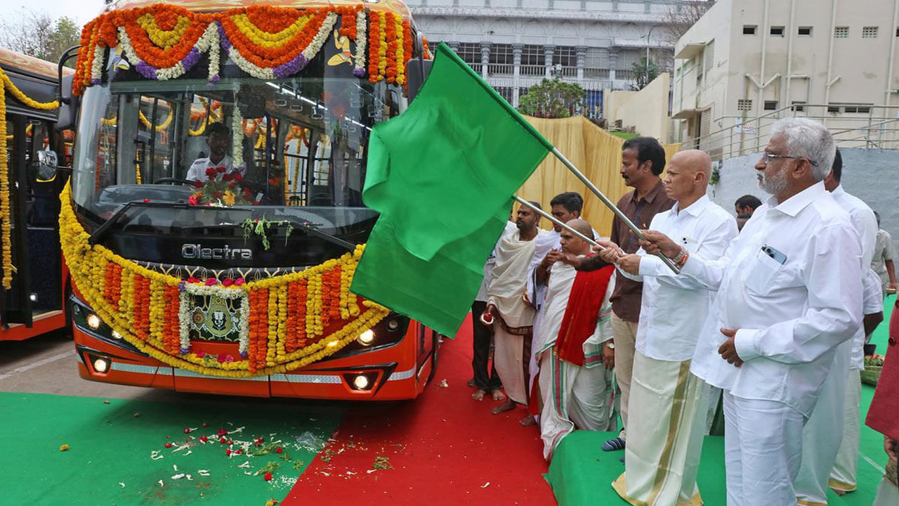 Tirupati: తిరుమల భక్తులకు గుడ్ న్యూస్.. 10 ఉచిత ఎలక్ట్రిక్ బస్సులు ప్రారంభం..