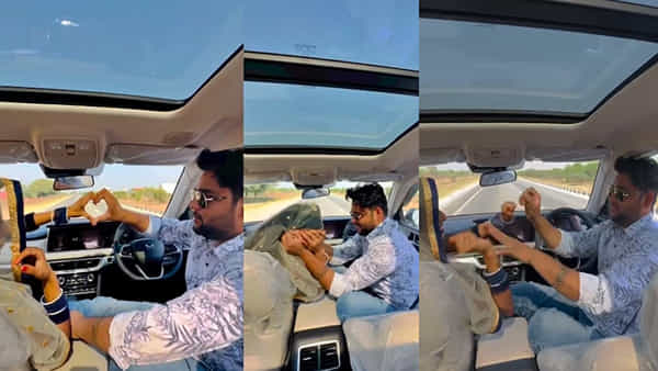 Viral video : రన్నింగ్ కారులో రొమాన్స్.. ఏకంగా స్టీరింగ్ వదిలేసి అమ్మాయితో..