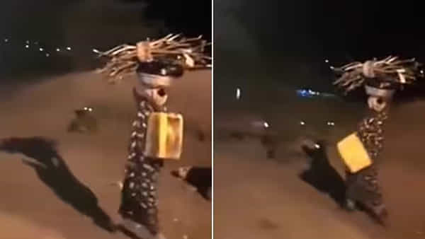Shocking Video: ఈ ధైర్యం మీలో ఉందా? సాక్షాత్తు ఆదిపరాశక్తి నడిచి వెళ్తున్నట్లే ఉందిగా..!