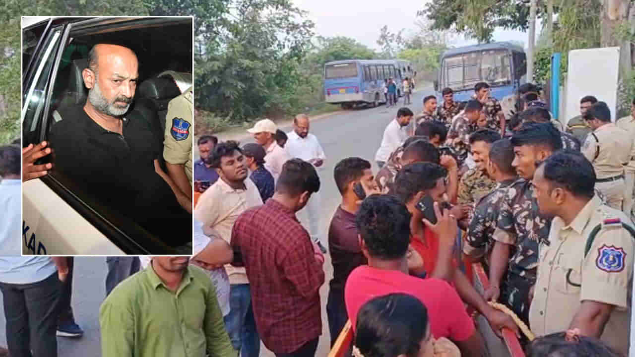 Bandi Sanjay Arrest: బొమ్మలరామారంలో హైటెన్షన్.. బీజేపీ ఎమ్మెల్యే రఘునందన్ రావు అరెస్టు..