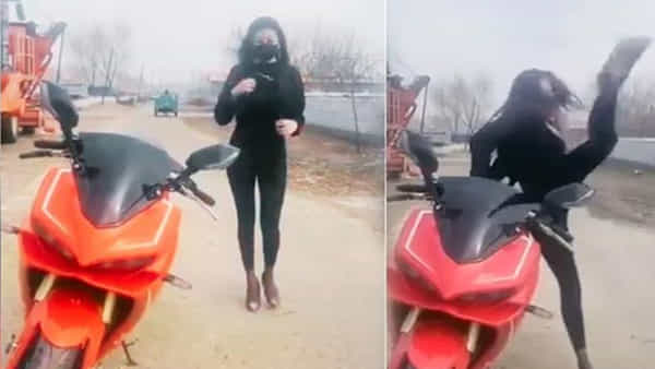 Viral Video: స్టైల్గా బైక్ ఎక్కాలనుకుంది.. కట్ చేస్తే.. చివరికి మైండ్ బ్లోయింగ్ ట్విస్ట్.!