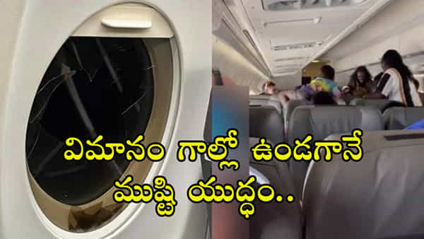 Viral Video: విమానంలో మహిళల మధ్య తగాదా.. కిటికీ పగలగొట్టిన వైనం.. ఆ తర్వాత ఏమైందంటే..