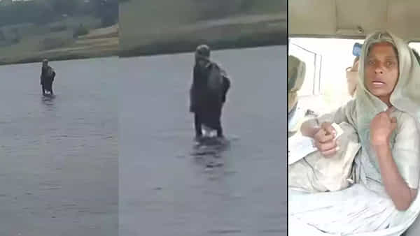 Viral Video: కదిలివచ్చిన నర్మదా మాతా.. ’నది మీద నడిచిన మహిళ.. దేవత అంటూ పూజలు.. చివరికి వీడిన మిస్టరీ..