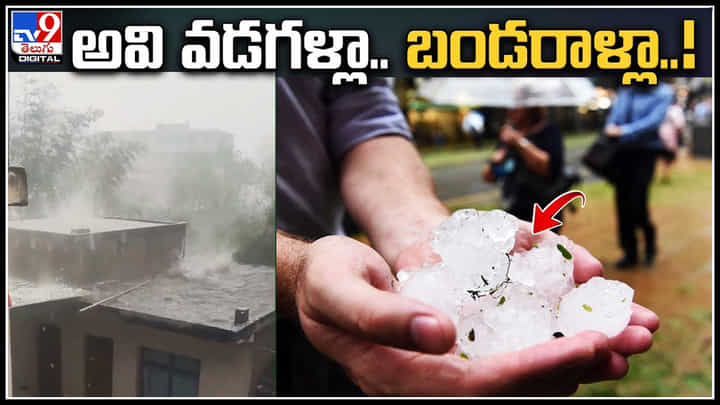 Hail rain: వామ్మో..! దడ పుట్టిస్తున్నవడగళ్లు.. ఏకంగా క్రికెట్ బాల్ సైజులో.. Hail rain: వామ్మో..! దడ పుట్టిస్తున్నవడగళ్లు.. ఏకంగా క్రికెట్ బాల్ సైజులో..