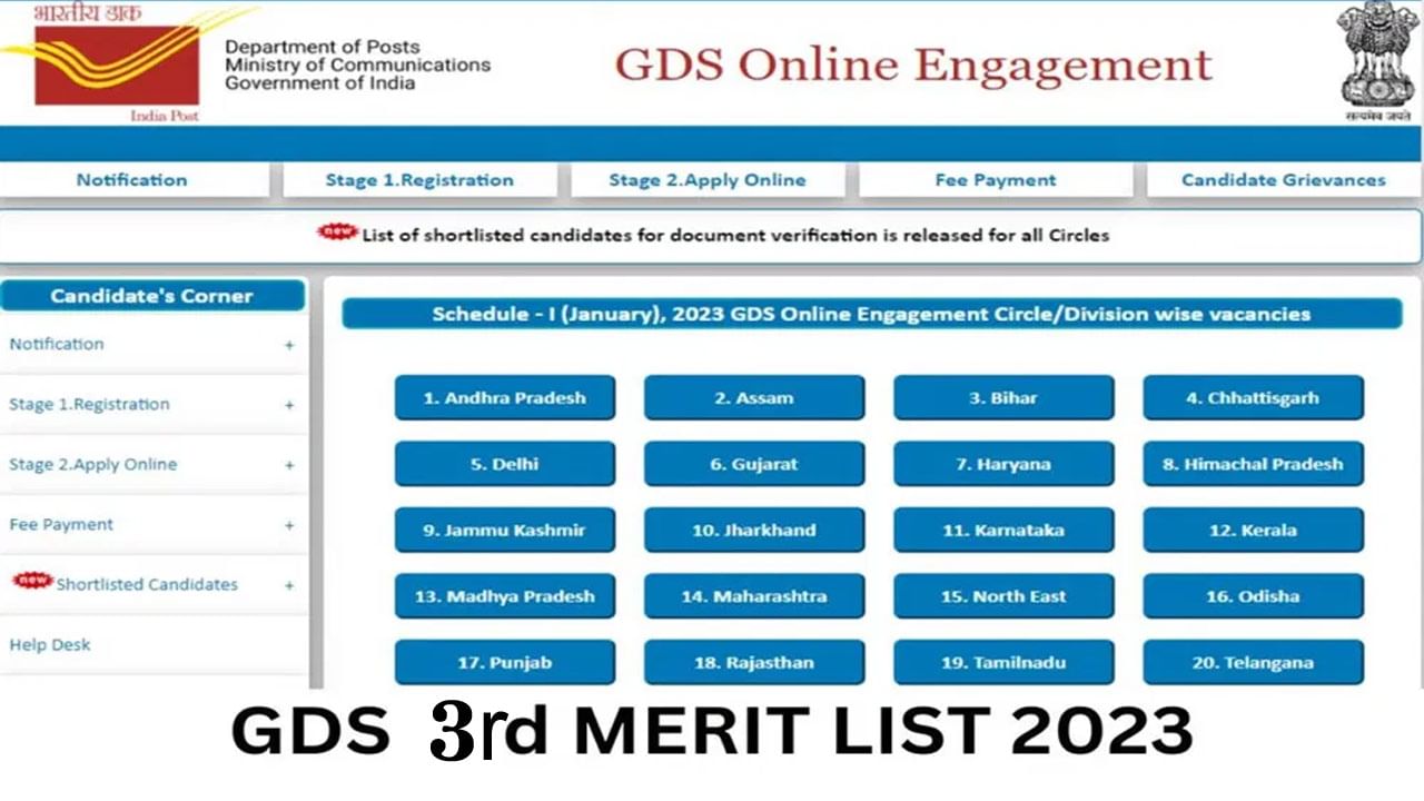 India Post GDS Results: ఏపీ, తెలంగాణ జీడీఎస్ 2023 మూడో లిస్టు ఫలితాలు విడుదల.. మే 22న ధ్రువపత్రాల పరిశీలన