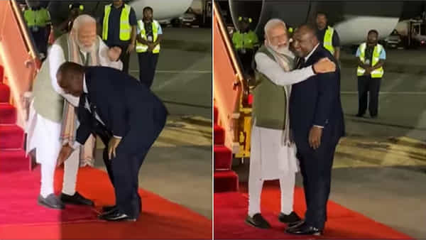 PM Modi: పాపువా న్యూ గినియాలో ప్రధాని మోడీకి అపూర్వ స్వాగతం.. పాదాభివందనం చేసిన ఆ దేశ ప్రధాని
