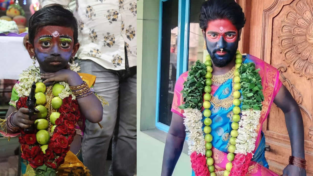 తగ్గేదేలే అంటున్న బాల పుష్ప: పక్కనే మరో పుష్పరాజ్