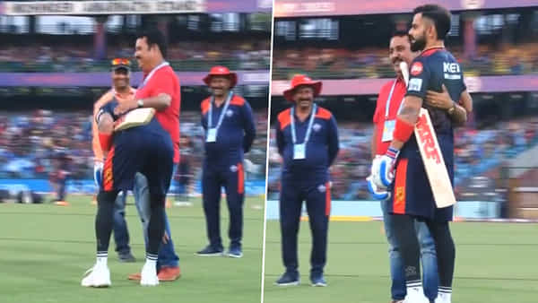 Virat Kohli: దటీజ్ కింగ్ కోహ్లీ.. చిన్ననాటి కోచ్ కాళ్లకు మొక్కి ఆశీర్వాదం తీసుకున్న విరాట్.. వైరల్ వీడియో