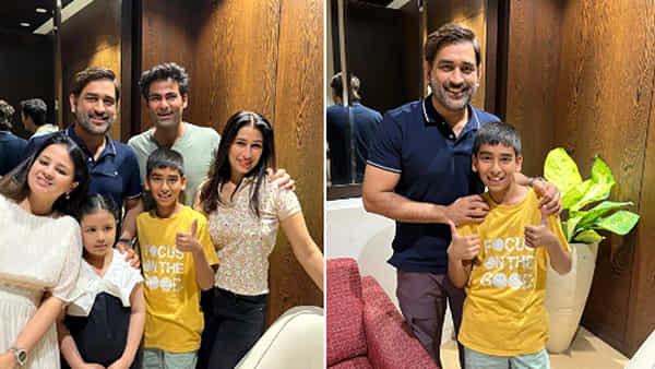 MS Dhoni: కూల్ కెప్టెన్ని కలిసిన ‘మిస్టర్ డిపెండబుల్’.. నెట్టింట వైరల్ అవుతున్న ఫోటోలు.. క్యాప్షన్ చూస్తే కిర్రాక్ అంతే..