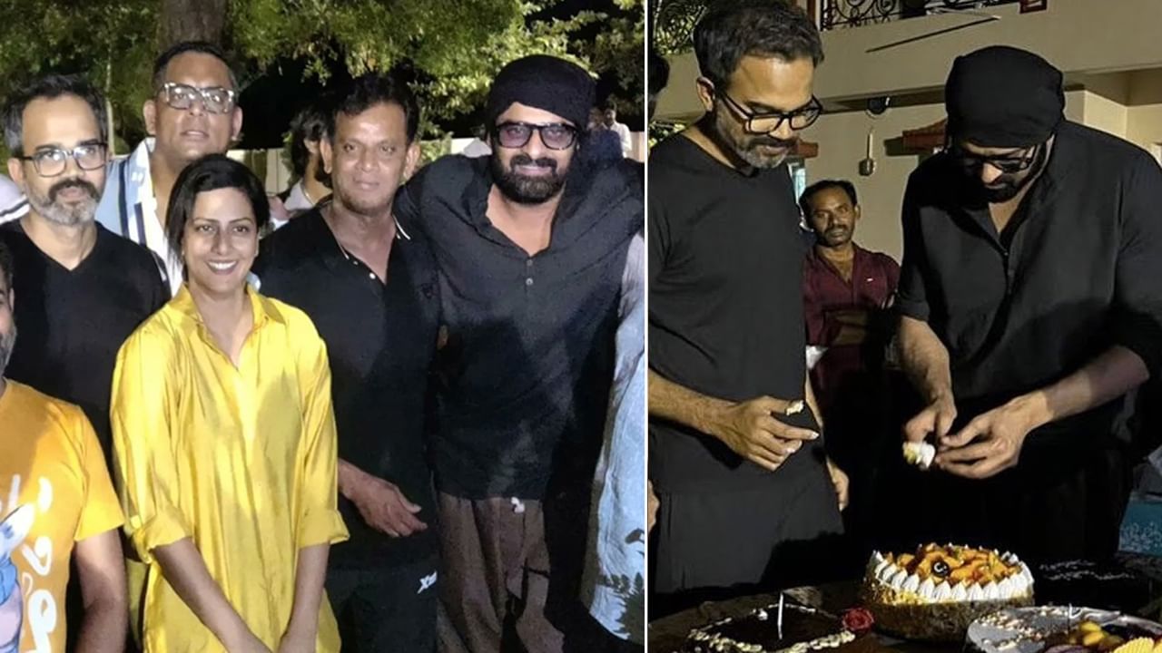 Prabhas: 'సలార్' సెట్లో ప్రశాంత్ నీల్ బర్త్ డే సెలబ్రేషన్స్.. 'ఆల్ బ్లాక్'లో అదిరిపోయిన ప్రభాస్ లుక్