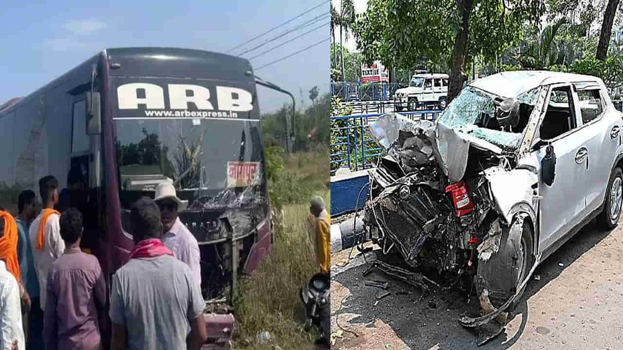 Road Accident: మహారాష్ట్రలో ఘోర రోడ్డు ప్రమాదం.. కారు-బస్సు ఢీ.. చిన్నారి సహా ఆరుగురు మృతి