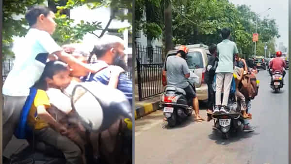 Viral Video: ఏడుగురు పిల్లలతో స్కూటీపై ఓ వ్యక్తి ప్రయాణం..డ్రైవర్ని అరెస్ట్ చేయమని డిమాండ్