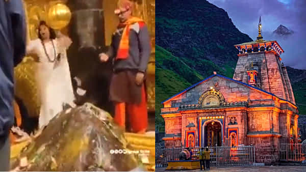 Kedarnath Temple: కేదార్నాథ్ గర్భగుడిలో అపచారం.. శివలింగంపై నోట్లను చల్లిన మహిళ.. వైరల్ అవుతున్న వీడియో..